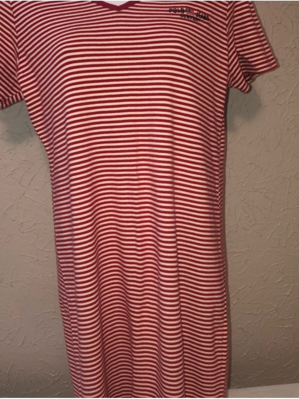 Vintage 90s/Y2K Polo Jeans Co. Ralph Lauren Striped Long-Sleeve T-Shirt Dress